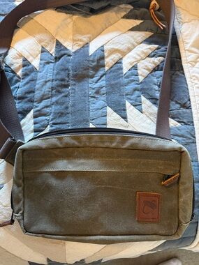 Olive Green Canvas Crossbody Bag - from nutsac